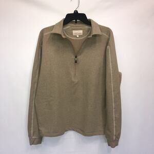 Straight Down Pullover Adult Large Mens Gray Long Sleeve Cotton Blend Jacket